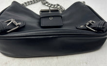 Load image into Gallery viewer, Steve Madden Womens Black Leather Inner Pocket Chain Strap Shoulder Bag