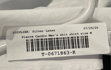 Load image into Gallery viewer, Pierre Cardin Mens White Long Sleeve Collared Slim Fit Dress Shirt Size Medium