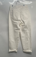 Load image into Gallery viewer, Zara Womens White Denim Light Wash Pockets Cuffed Hem Straight Leg Jeans Size 2