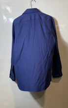 Load image into Gallery viewer, Michael Kors Mens Blue Slim Fit Collared Long Sleeve Dress Shirt Size L 16 32/33