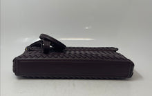 Load image into Gallery viewer, Zara Womens Brown Faux Leather Woven Adjustable Strap Flap Crossbody Bag