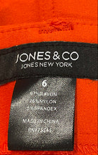 Load image into Gallery viewer, Jones New York Womens Orange Pockets Regular-Fit Wide-Leg Cropped Pants Size 6