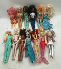 Load image into Gallery viewer, Lot Of 13 Pieces Assorted Multicolor Mixed Variety Barbie Fashion Dolls