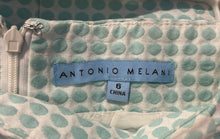Load image into Gallery viewer, Antonio Melani Womens White Green Polka Dots Straight & Pencil Skirts Size 6