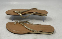 Load image into Gallery viewer, Guess Womens Brown Leather Slip-On Braided Strap Flip Flop Sandals Size 9 M