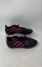 Load image into Gallery viewer, Adidas Kids Goletto VIII FG Black Pink Leather Lace-Up Soccer Cleats Size 2