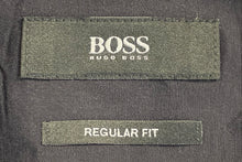 Load image into Gallery viewer, Hugo Boss Mens Black Regular Fit Long Sleeve Dress Shirt Size 15.5 32/33
