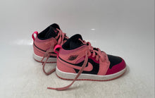 Load image into Gallery viewer, Nike Kids Air Jordan 1 Mid 640734-662 Pink Black Lace-Up Sneaker Shoes Size 12C