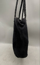 Load image into Gallery viewer, Fossil Womens Black Zipper Inner Pockets Double Braided Strap Shoulder Bag