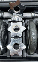 Load image into Gallery viewer, Cap Black Silver 18.1KG Weights Plates & Handles 40LB Adjustable Dumbbell Set
