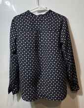 Load image into Gallery viewer, Tommy Hilfiger Womens Black Floral Printed Long Sleeve Blouse Top Size Small