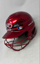 Load image into Gallery viewer, Rawlings Vapor Red Baseball Softball Face Guard Batting Helmet One Size 6.5-7.5