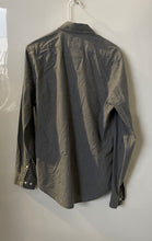 Load image into Gallery viewer, Express Mens Gray Cotton Long Sleeve Collared Dress Shirt Size M 15-15.5