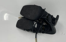 Load image into Gallery viewer, Olivia Jaymes Womens Black Knot Front Wrap Around Ankle Strap Heels Size 7