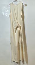 Load image into Gallery viewer, Mango Womens Beige Sleeveless Collarless Front Waist Knot Maxi Dress Size 10