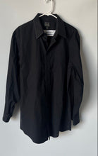 Load image into Gallery viewer, Jos. A. Bank Mens Black Cotton Tailored Fit Collared Dress Shirt Size 16.5-34