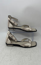 Load image into Gallery viewer, Franco Sarto Womens Elisa White Animal Print Ankle Strap Sandals Size 9.5 M