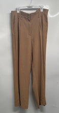 Load image into Gallery viewer, Express Womens Brown Slash Pockets High Rise Wide-Leg Trouser Pants Size 14R