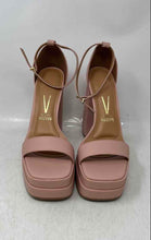 Load image into Gallery viewer, Vizzano Womens Pink Leather Open Toe High Block Ankle Strap Heels Size 8