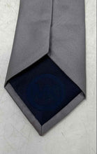 Load image into Gallery viewer, Michael Kors Mens Gray Signature Print Silk Adjustable Long Formal Designer Tie