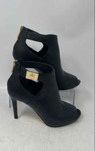 Load image into Gallery viewer, Michael Kors Womens Lara Black Leather Stiletto Heel Ankle Booties Size 7.5M