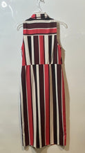 Load image into Gallery viewer, Express Womens Multicolor Striped Sleeveless A-Line Dress Size Medium