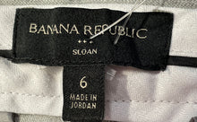 Load image into Gallery viewer, Banana Republic Womens Sloan Gray Flat Front Pockets Skinny Leg Dress Pants Sz 6
