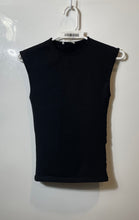 Load image into Gallery viewer, Zara Womens Black Crew Neck Sleeveless Pullover Tank Top Size Medium
