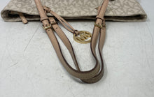 Load image into Gallery viewer, Michael Kors Womens Jet Set Cream Brown Signature Print Double Handle Tote Bag