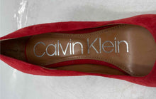 Load image into Gallery viewer, Calvin Klein Womens Gayle Red Pointed Toe Slip-On Stiletto Pump Heels Size 5M