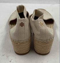 Load image into Gallery viewer, Authentic Tory Burch Womens Catalina Beige Cream Wedge Espadrille Sandals Sz 9M