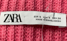 Load image into Gallery viewer, Zara Womens Pink Long Sleeve Boat Neck Knitted Pullover Sweater Size Small