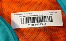 Load image into Gallery viewer, Nike Mens Aqua Orange Miami Dolphins Long Sleeve Quarter-Zip NFL Hoodie Size XXL