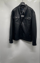 Load image into Gallery viewer, U.S. Polo Assn. Mens Black Long Sleeve Pockets Full-Zip Leather Jacket Size L