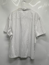 Load image into Gallery viewer, Calvin Klein Mens White Printed Short Sleeve Collared Button-Up Shirt Size 2XL