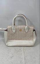 Load image into Gallery viewer, Anne Klein Womens White Brown Inner Pockets Top Handle Satchel Purse