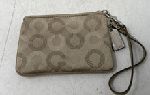 Load image into Gallery viewer, Coach Womens Madison Beige Signature Dotted Charm Wristlet Wallet