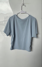 Load image into Gallery viewer, Ann Taylor Womens Blue Short Sleeve Round Neck Pullover Blouse Top Size Medium