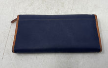 Load image into Gallery viewer, Kate Spade New York Womens Dark Blue Brown Card Holder Small Trifold Wallet