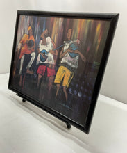 Load image into Gallery viewer, African American Band Playing Music Drums Guitar Framed Wall Decor Art Print