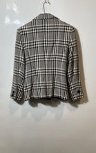Load image into Gallery viewer, Express Womens Black And White Houndstooth Double-Breasted Blazer Size 9/10