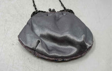 Load image into Gallery viewer, Bijoux Terner Womens Silver Beaded Chain Strap Kiss Lock Small Clutch Purse