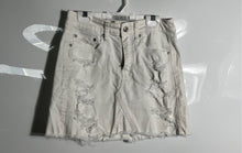 Load image into Gallery viewer, American Eagle Outfitters Womens White Stretch Distressed A-Line Skirt Size 0