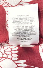 Load image into Gallery viewer, Express Womens Red Crane Birds Print Sleeveless V-Neck 1/4 Zip Blouse Top Sz XS