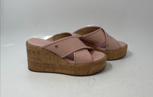 Load image into Gallery viewer, Michael Kors Womens Cary Pink Leather Slip-On Wedge Slide Sandals Size 5.5