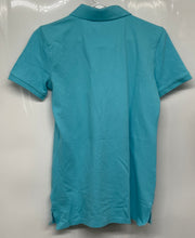 Load image into Gallery viewer, DKNYC Womens Turquoise Blue Short Sleeve Collared Golf Polo Shirt Size S