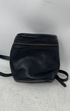 Load image into Gallery viewer, Ann Taylor Womens Black Pebbled Leather Adjustable Strap Small Backpack