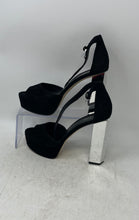 Load image into Gallery viewer, Michael Kors Womens Black Rhinestone Studded High Platform Heels Size 7.5M