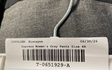 Load image into Gallery viewer, Express Womens Gray Flat Front Slash Pockets Columnist Dress Pants Size 4R