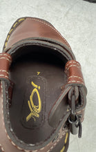 Load image into Gallery viewer, YO! Boys B-BO-0400119 Brown Leather Adjustable Strap Slingback Sandals Size 7